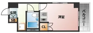 藤和シティスクエアあべの橋【4階】の間取り
