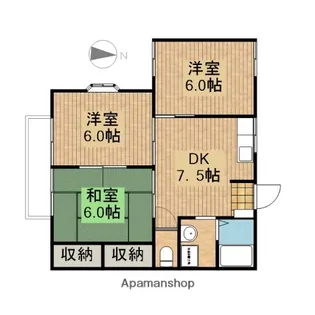 メゾンシンバII【1階】の間取り