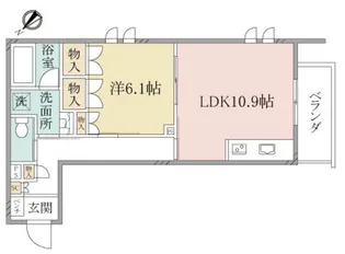 (シニア限定)ヘーベルヴィレッジ上大岡【4階】の間取り