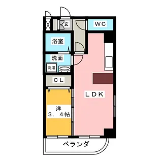 フロンテ中村公園【3階】の間取り