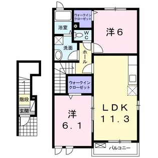 フラワーガーデンI【2階】の間取り