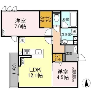 D-crinum川島田【3階】の間取り