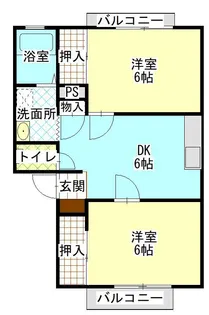 グリンピュア【2階】の間取り