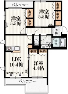 アウルコート【3階】の間取り