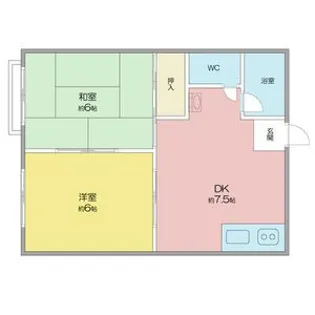 コーポゆうきA棟【1階】の間取り
