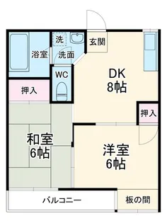 クレスト津田沼B棟【2階】の間取り