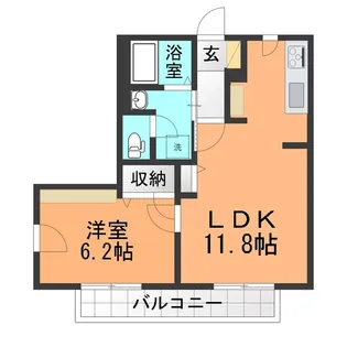 グランデ西河原【1階】の間取り