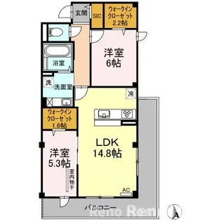 RESONATE大分駅南【3階】の間取り