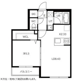 フェーラシュヴァル菊水【1階】の間取り