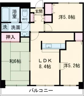 カームライフ綾瀬【3階】の間取り