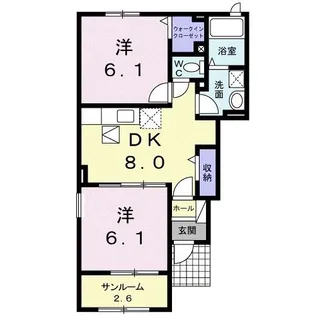 ミルト立花VII【1階】の間取り