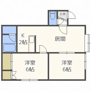 コンフォート平和通り10【2階】の間取り
