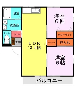 レトアミユキII【2階】の間取り
