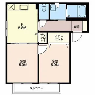 フォレストエバーInn【2階】の間取り