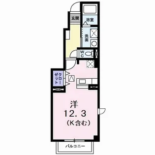 デュエル ミサキD【1階】の間取り