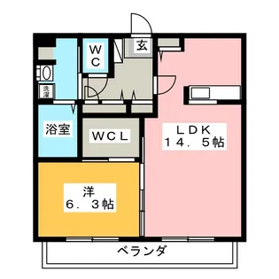 GREEN WAVE II【1階】の間取り