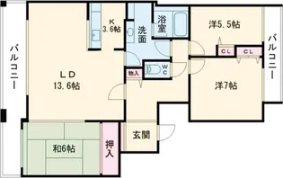 D’レスティア【3階】の間取り