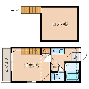 サザンハイツII【2階】の間取り