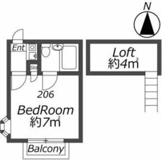 AP1544 ペアパレス赤塚 B棟【2階】の間取り