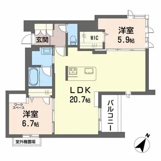 Polaris東静岡【2階】の間取り
