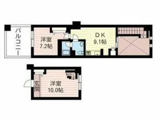 レジデンスシャルマン月島A棟【4階】の間取り