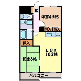 グランドール大幸II【4階】の間取り