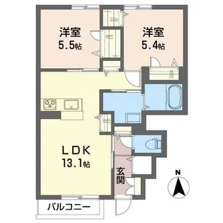 シャーメゾン・川口【1階】の間取り