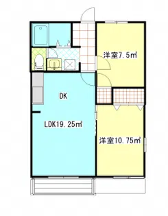 ハイツ清水E【2階】の間取り