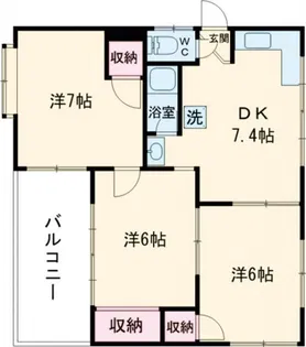 大栄コーポ【3階】の間取り