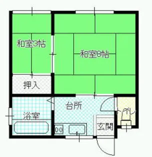 コーポシュン【1階】の間取り
