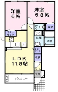サンク セリーナ【1階】の間取り