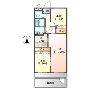 クローバー・グリーン III【1階】の間取り