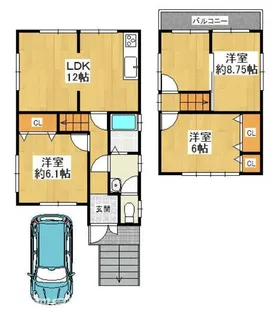 大阪府枚方市長尾元町7【一戸建】の間取り