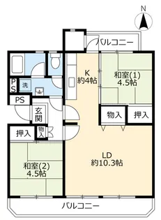 UR花園【3階】の間取り