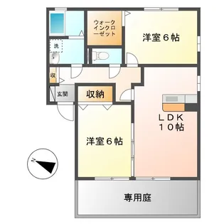 クレスト坂本 B【1階】の間取り