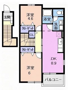 カーサカリエンテ【2階】の間取り