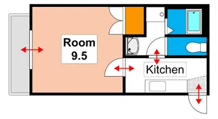 マーベリーナ【5号室タイプ】【4階】の間取り