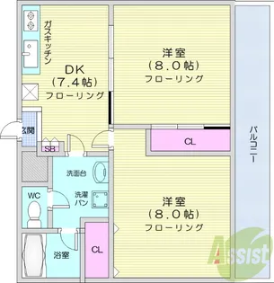 ラポールいでか【3階】の間取り