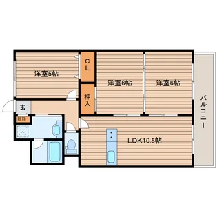 グランドール泉中央【1階】の間取り