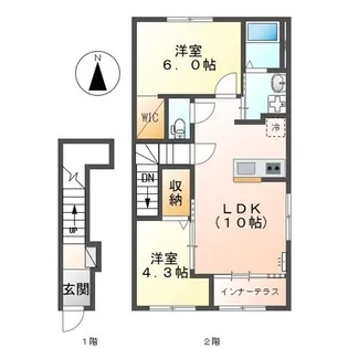 ドエル・ルピナス【2階】の間取り