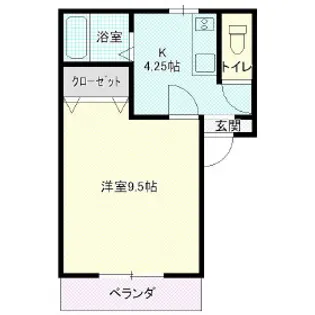 1Kの間取り画像