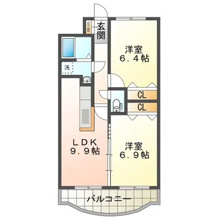 クレストウィル【3階】の間取り