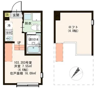 ハーモニーテラス堀切III【1階】の間取り