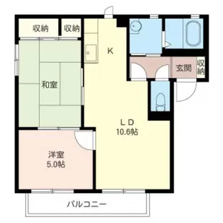 レッチワース・ハイツ B【1階】の間取り