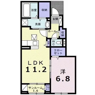 オ シャン【1階】の間取り