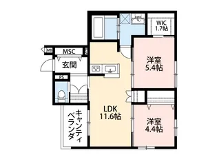 Grace court【西棟】【2階】の間取り