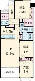 クリオ東小金井パークフロント【7階】の間取り
