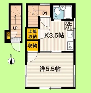 東京都中野区中央3【アパート】の間取り