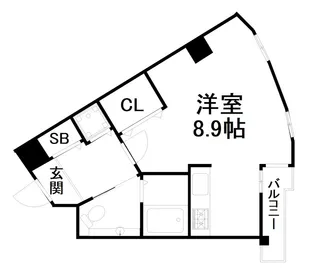 クロス磯上公園【3階】の間取り