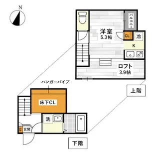 ADC新水前寺ミューナ【2階】の間取り